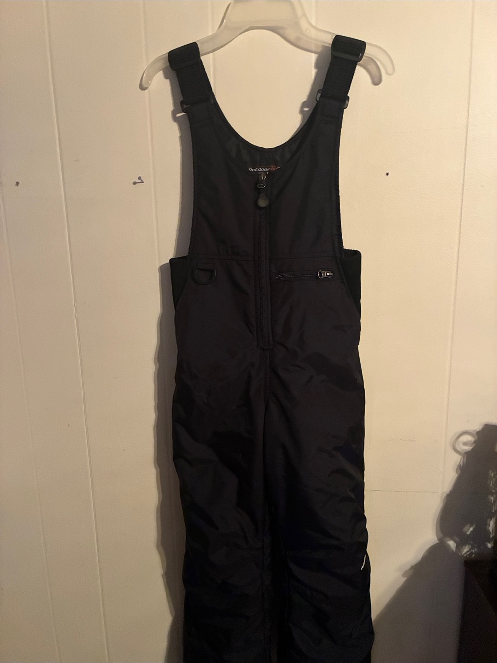 Kids Black Insulated Snow Bib Overalls